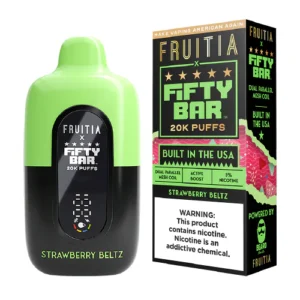 Strawberry Beltz Disposable Vape (20000 Puffs) by Fruitia x Fifty Bar