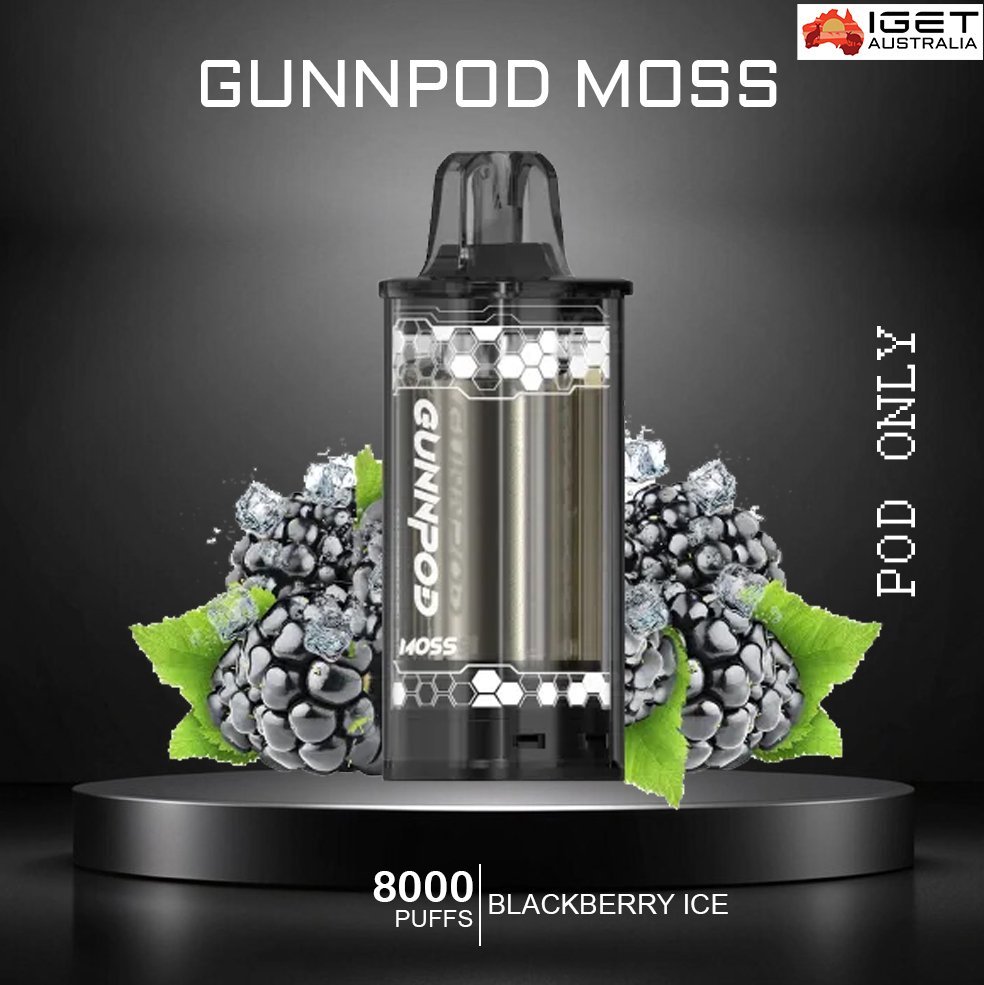 GUNNPOD MOSS – BLACKBERRY ICE- 8000 PUFFS – POD ONLY